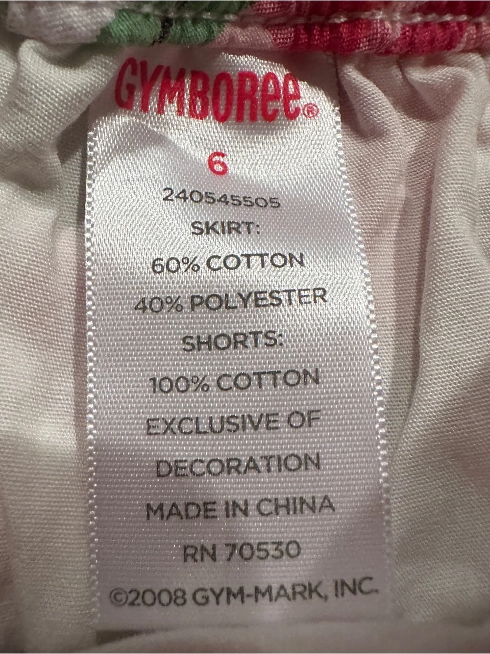 Gymboree watermelon skort 6y vguc